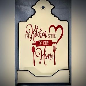 Metal and Vinyl Cookbook Holder/ Recipe holder